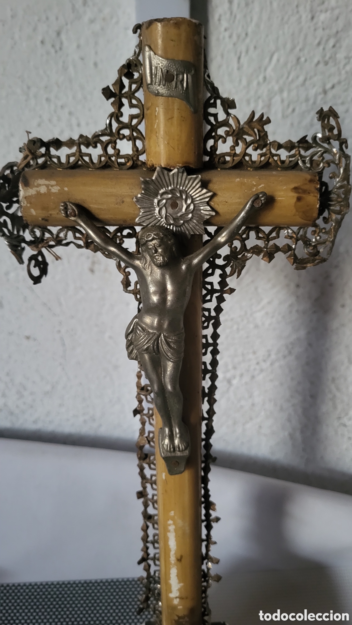 Antig&uuml;edades: Antiguo crucifijo Religioso madera