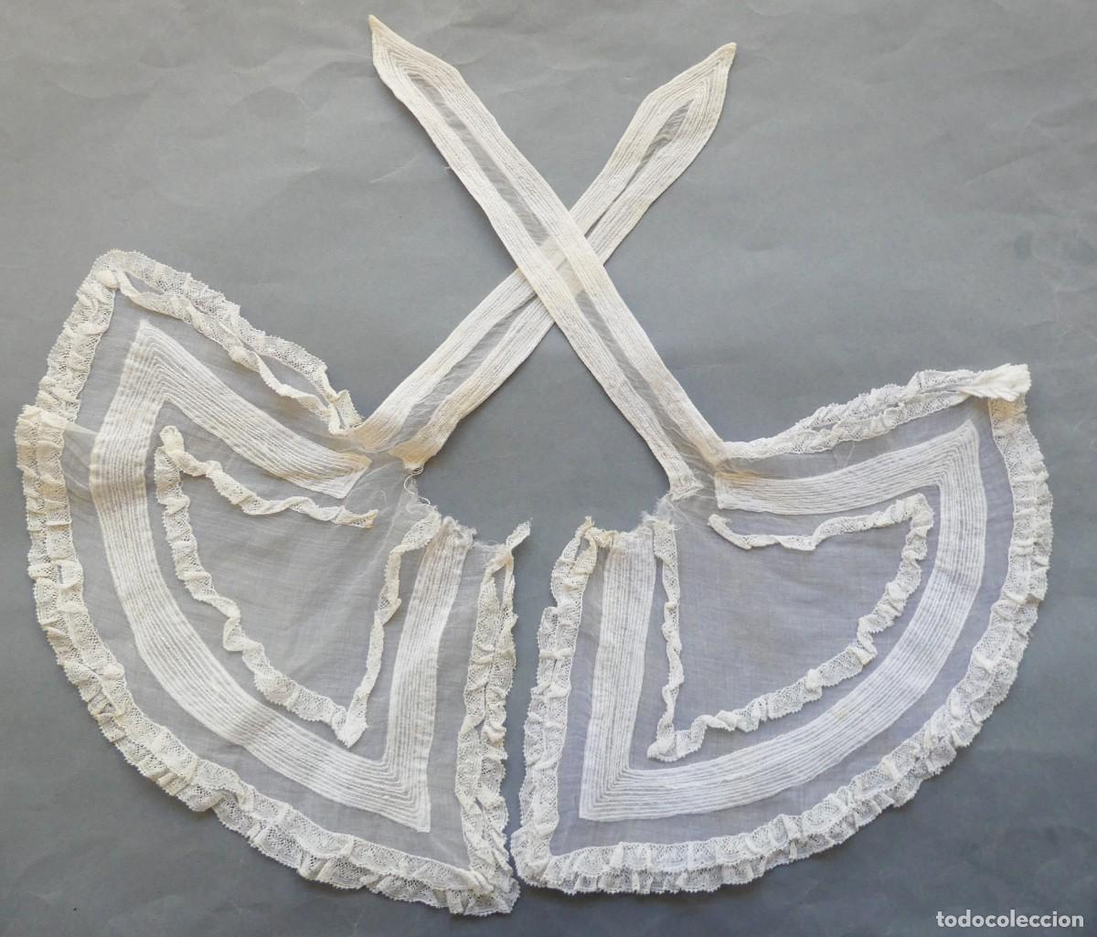 Antig&uuml;edades: DOS ANTIGUAS PIEZAS DE ORGANZA Y ENCAJE. PPIO.S.XX