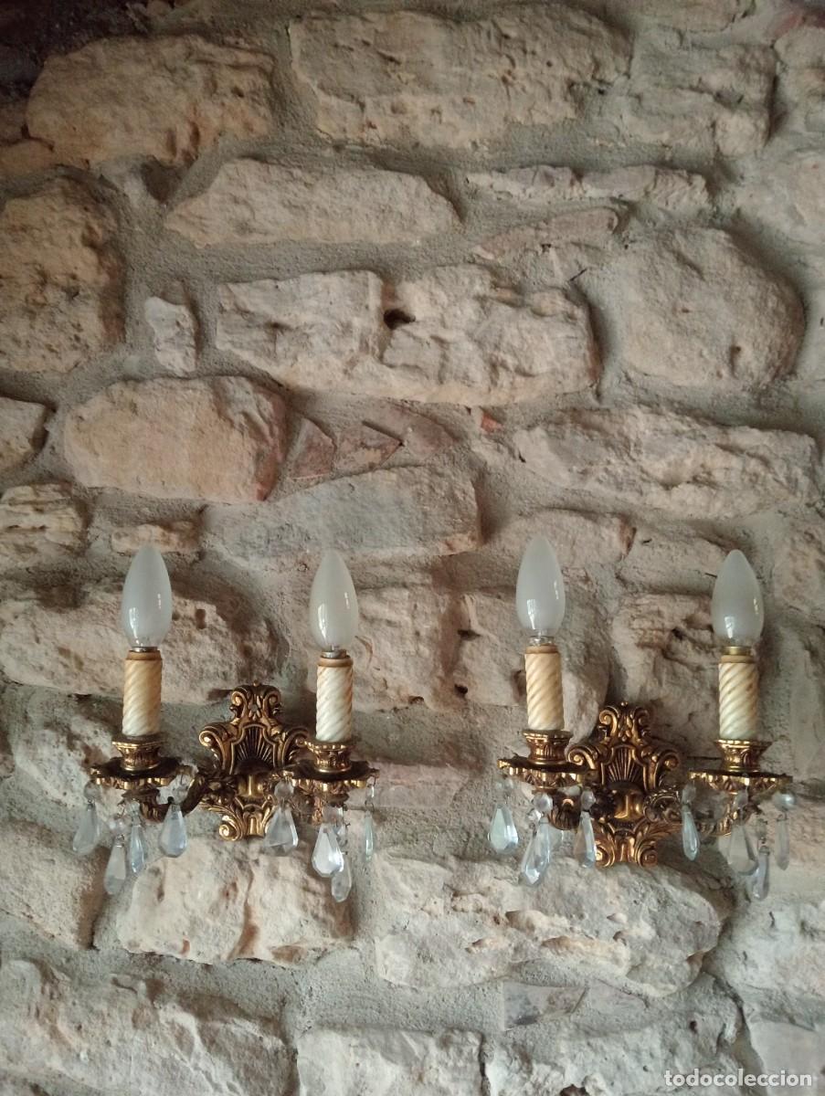 Antig&uuml;edades: APLIQUES DE BRONCE Y LAGRIMAS - Foto 2
