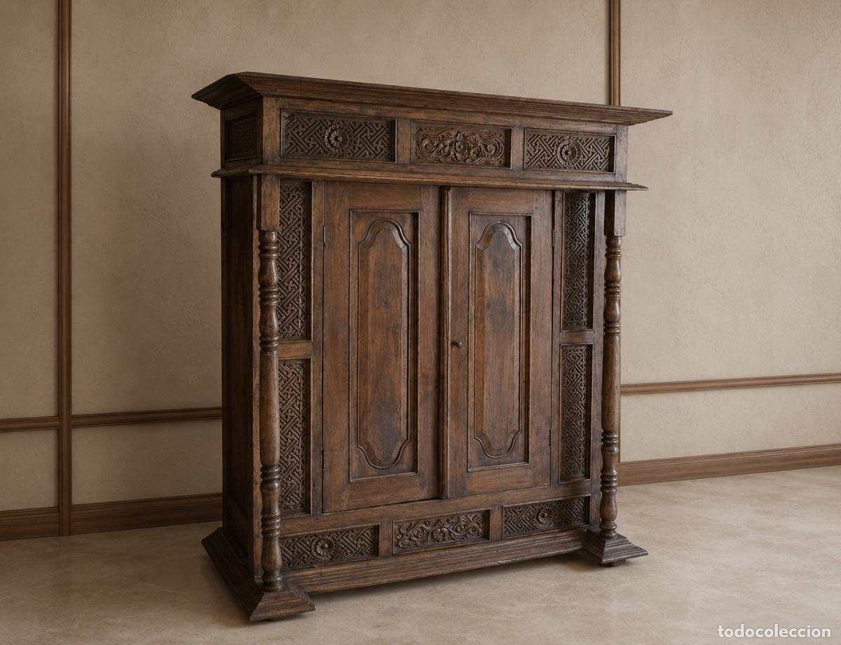 Antiquit&eacute;s: Armario antiguo estilo Balin&eacute;s Oriental India Mueble Sal&oacute;n Aparador Librero Librer&iacute;a Alacena antigua
