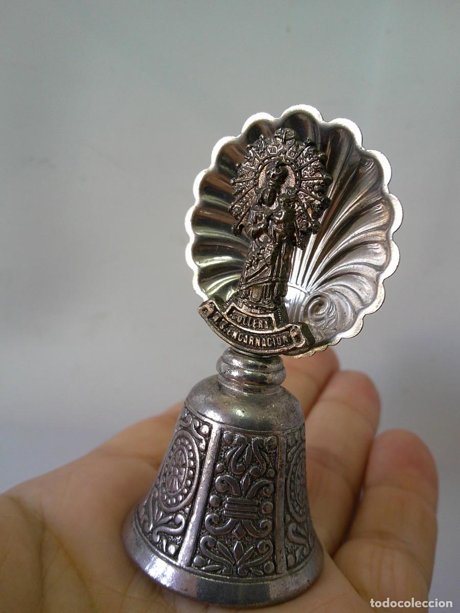 Antig&uuml;edades: &iexcl;&iexcl; CAMPANA. Ntra Sra. de la ENCARNACION. PLATA, Metal. !! C-14.