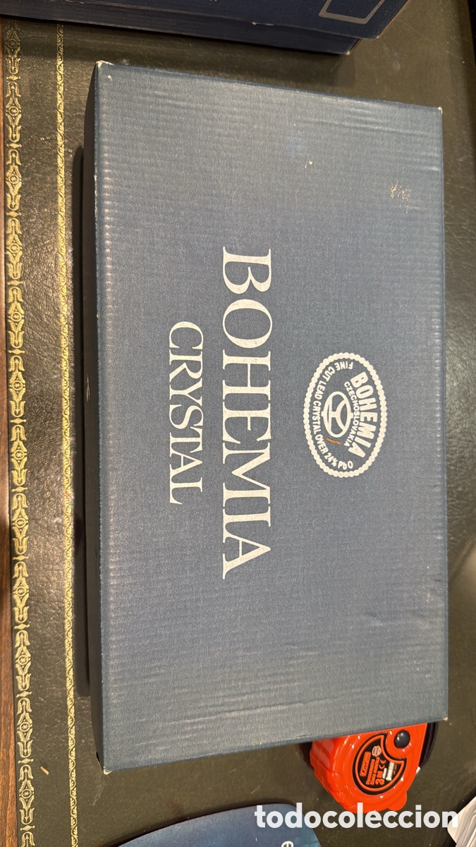 Antig&uuml;edades: ESTUCHE 4 VASOS CRISTAL BOHEMIA
