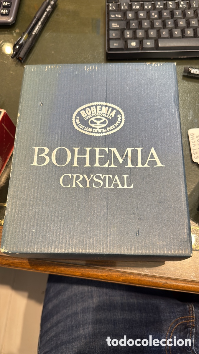 Antig&uuml;edades: ESTUCHE 4 VASOS AGUA BOHEMIA