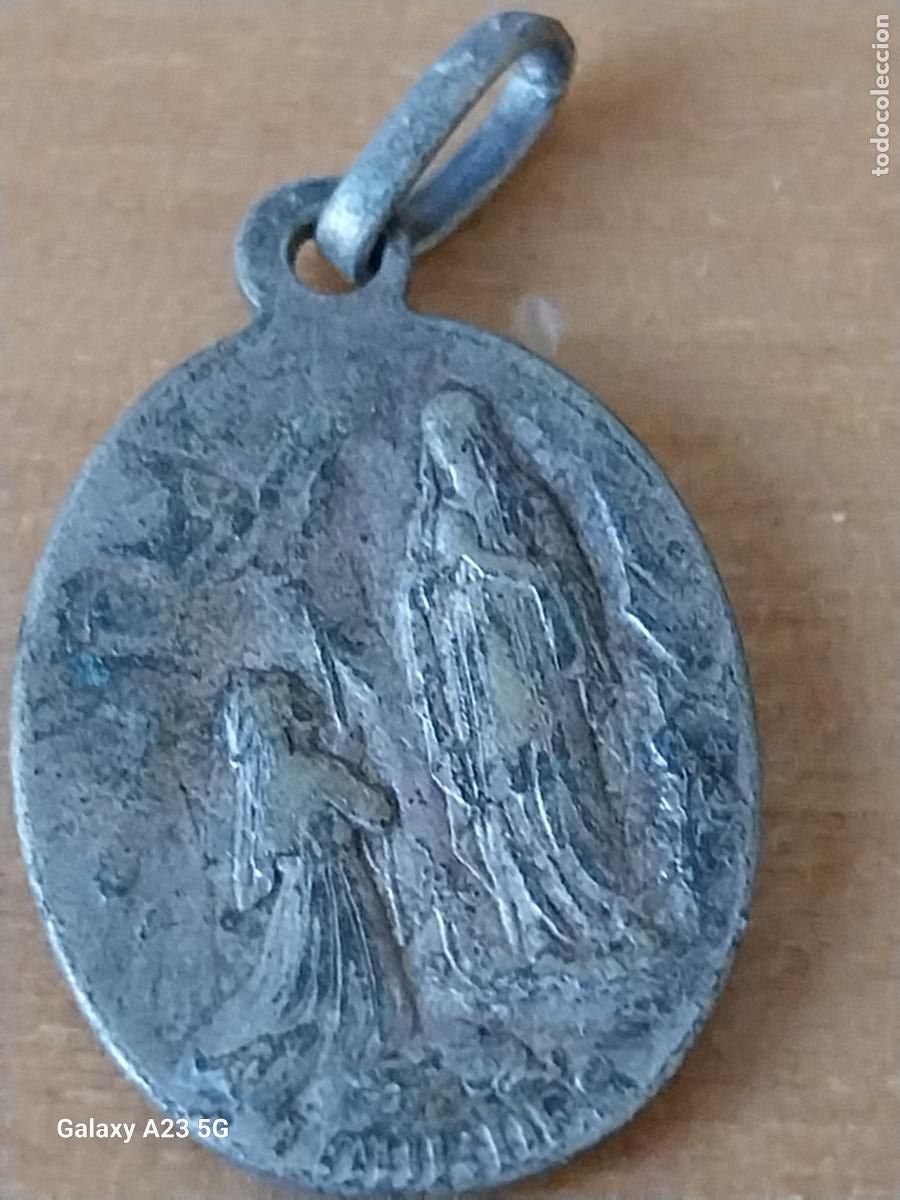 Antig&uuml;edades: MEDALLA CREO VIRGEN LURDES LOURDES EN GRUTA ANTIGUA 2.12CMS ORIGINAL