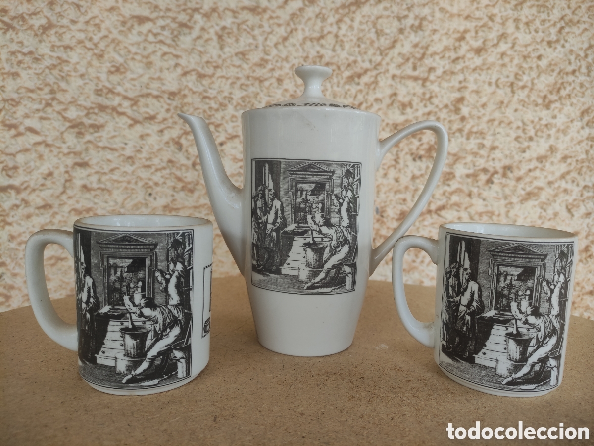Antig&uuml;edades: Lote Vajilla Vintage Pontesa Caf&eacute;
