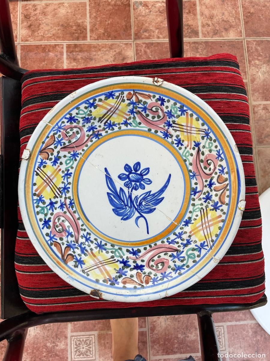 Antig&uuml;edades: Plato ceramica manises siglo XIX