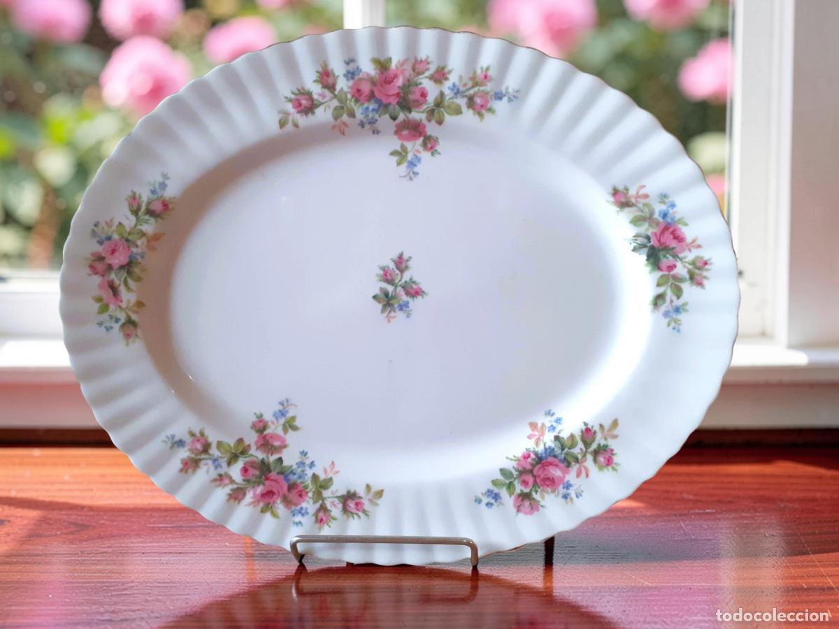 Antig&uuml;edades: Bandeja 33 cm Royal Albert Moss Rose Descatalogado - Foto 2