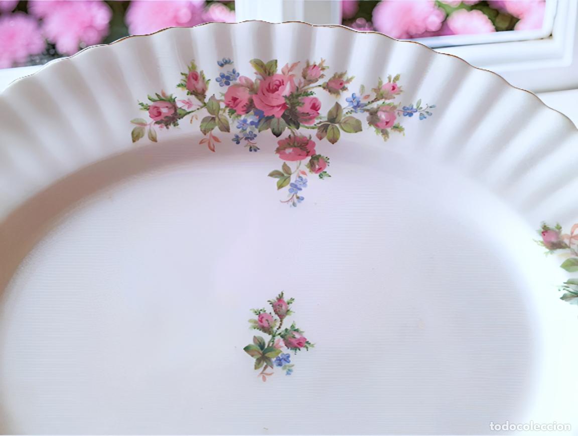 Antig&uuml;edades: Bandeja 33 cm Royal Albert Moss Rose Descatalogado - Foto 5