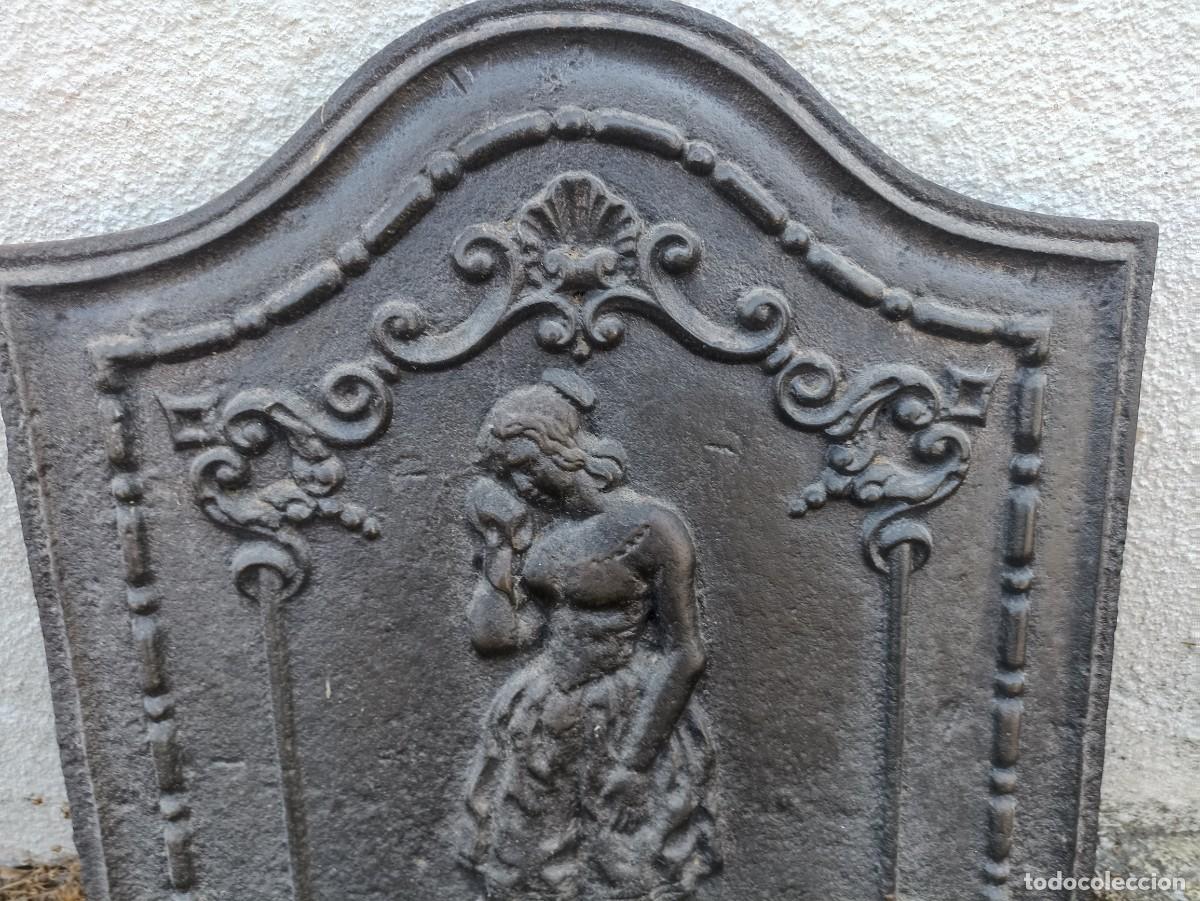 Antig&uuml;edades: Placa chimenea s&iacute;glo XIX, mujer llorando - Foto 2