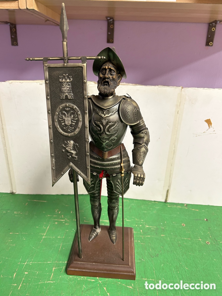 Antig&uuml;edades: FIGURA SOLDADO TERCIO ESPA&Ntilde;OL ARMADURA METAL