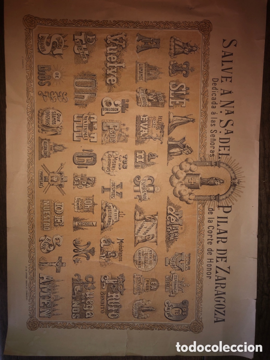 Antig&uuml;edades: Salve nuestra se&ntilde;ora del pilar (siglo XlX)