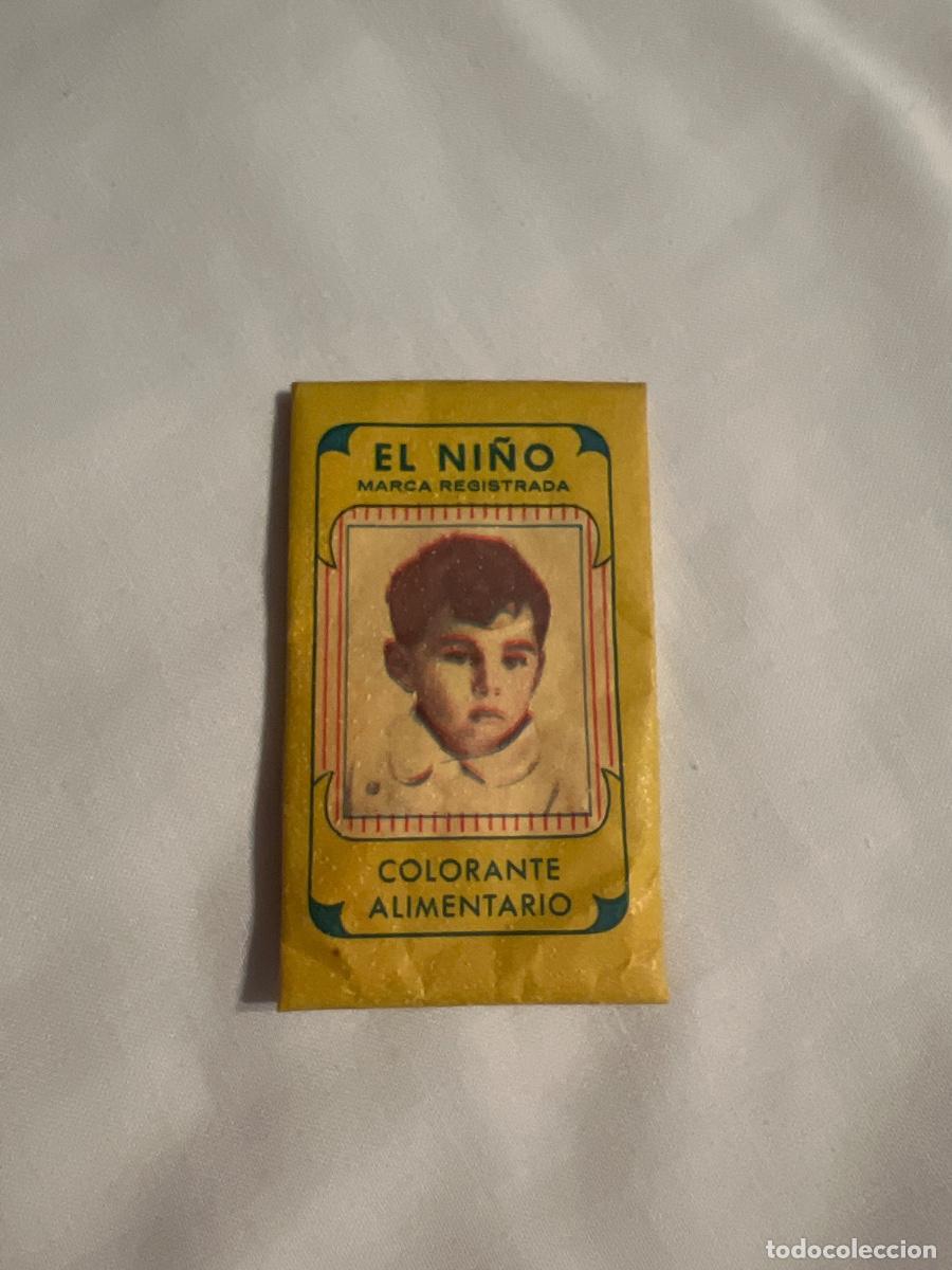 Antig&uuml;edades: Sobre antiguo de colorante alimenticio