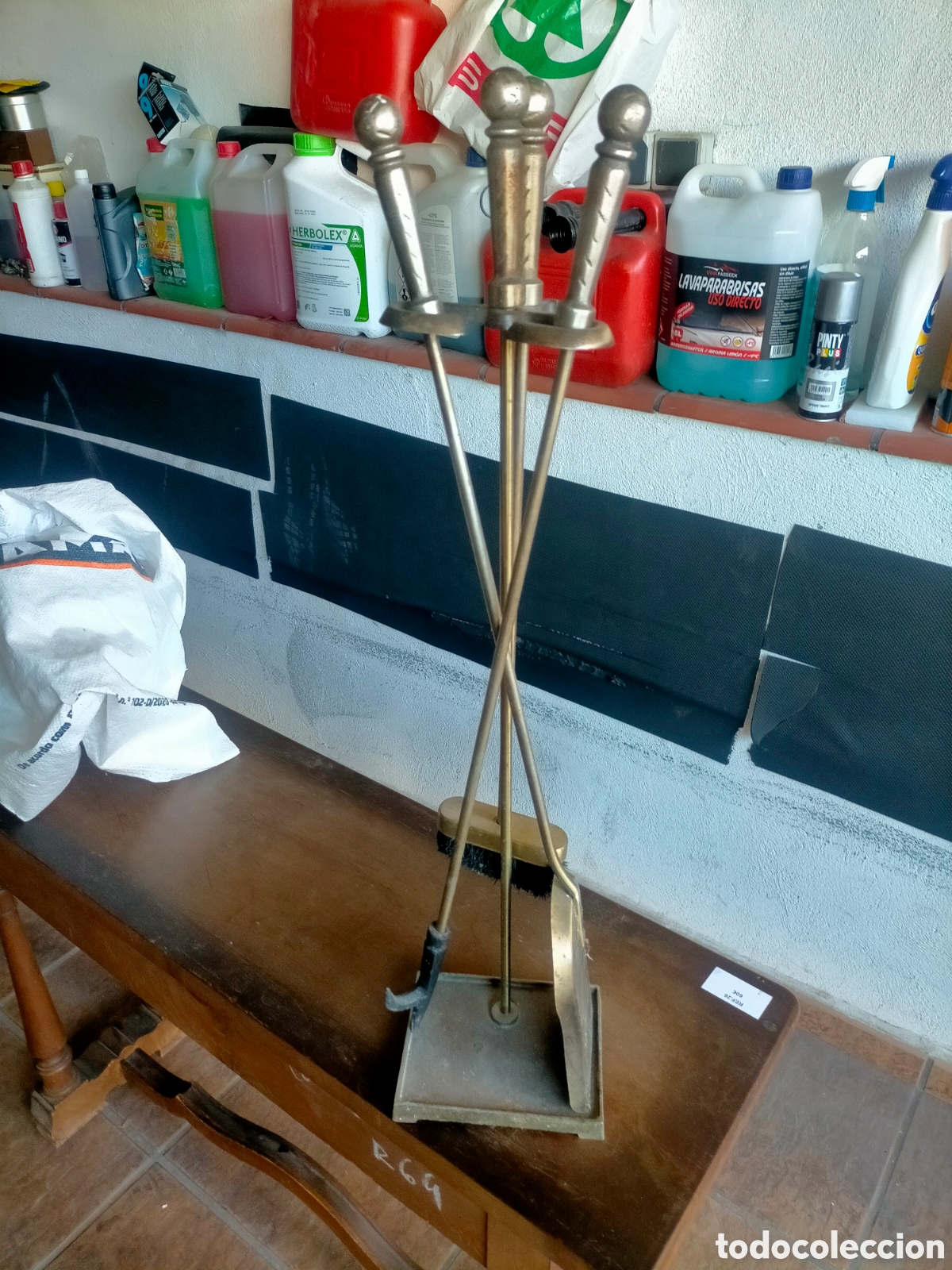 Antig&uuml;edades: UTENSILIOS PARA CHIMENEA BRONCE - Foto 3
