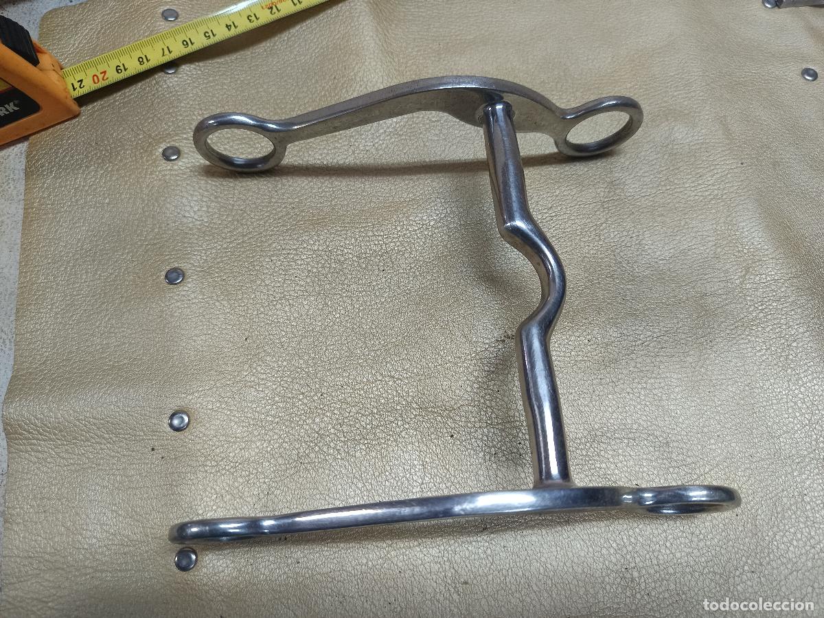 Antig&uuml;edades: ANTIGUO BOCADO FRENO DE CABALLO EN BRONCE METAL HIERRO.