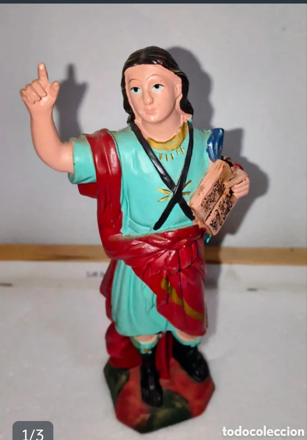 Antig&uuml;edades: Figura de Santo con t&uacute;nica y toga