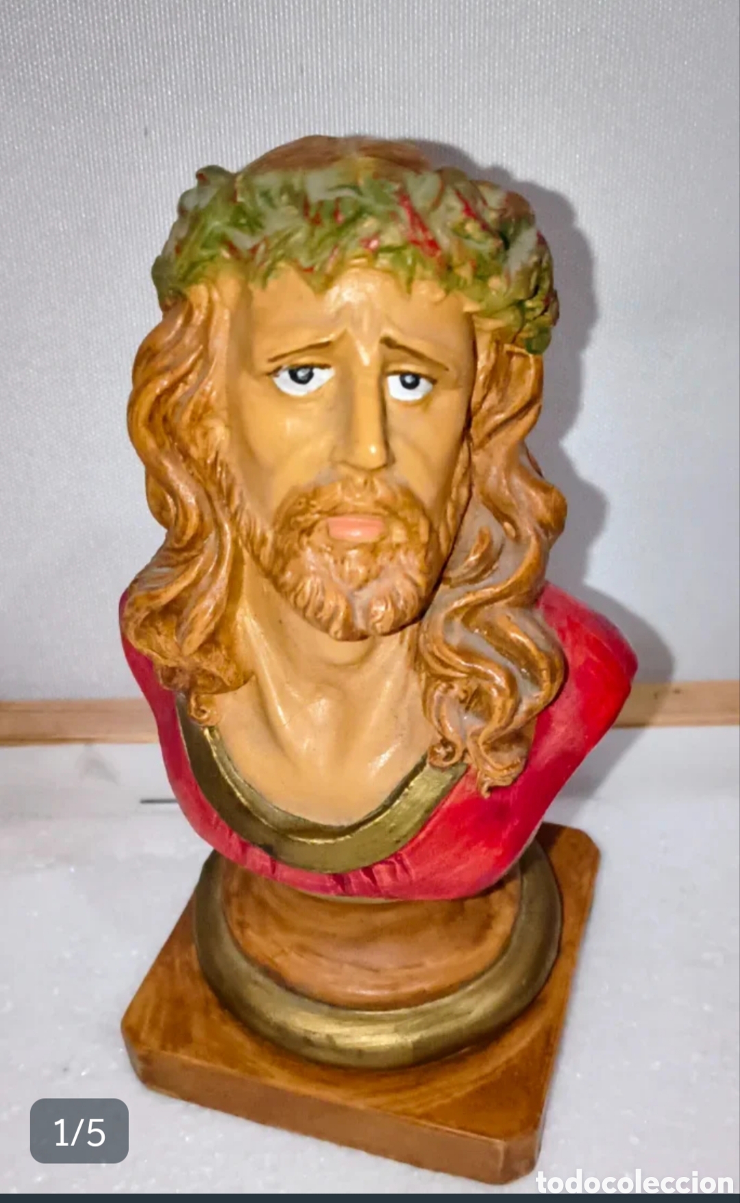 Antig&uuml;edades: Busto de Jes&uacute;s con corona de espinas