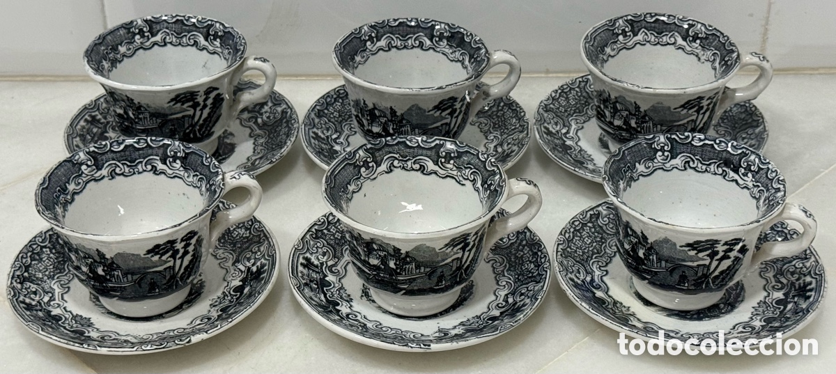 Antig&uuml;edades: ANTIGUO Y ELEGANTE JUEGO DE CAF&Eacute; LA CARTUJA PICKMAN