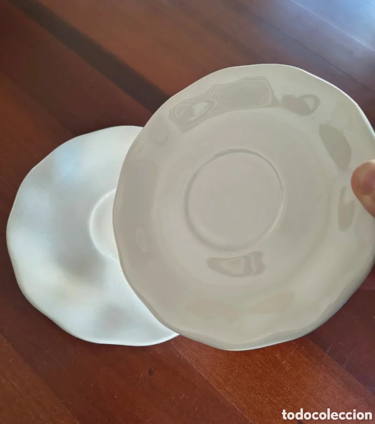 Antig&uuml;edades: Platillos porcelana. La cartuja de Sevilla