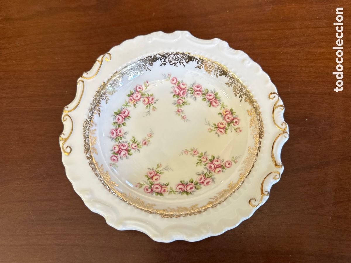 Antig&uuml;edades: PRECIOSO PLATO, CUENCO, BANDEJA PEQUE&Ntilde;A DE PORCELANA INGLESA. ROYAL ALBERT. DIMITY ROSE