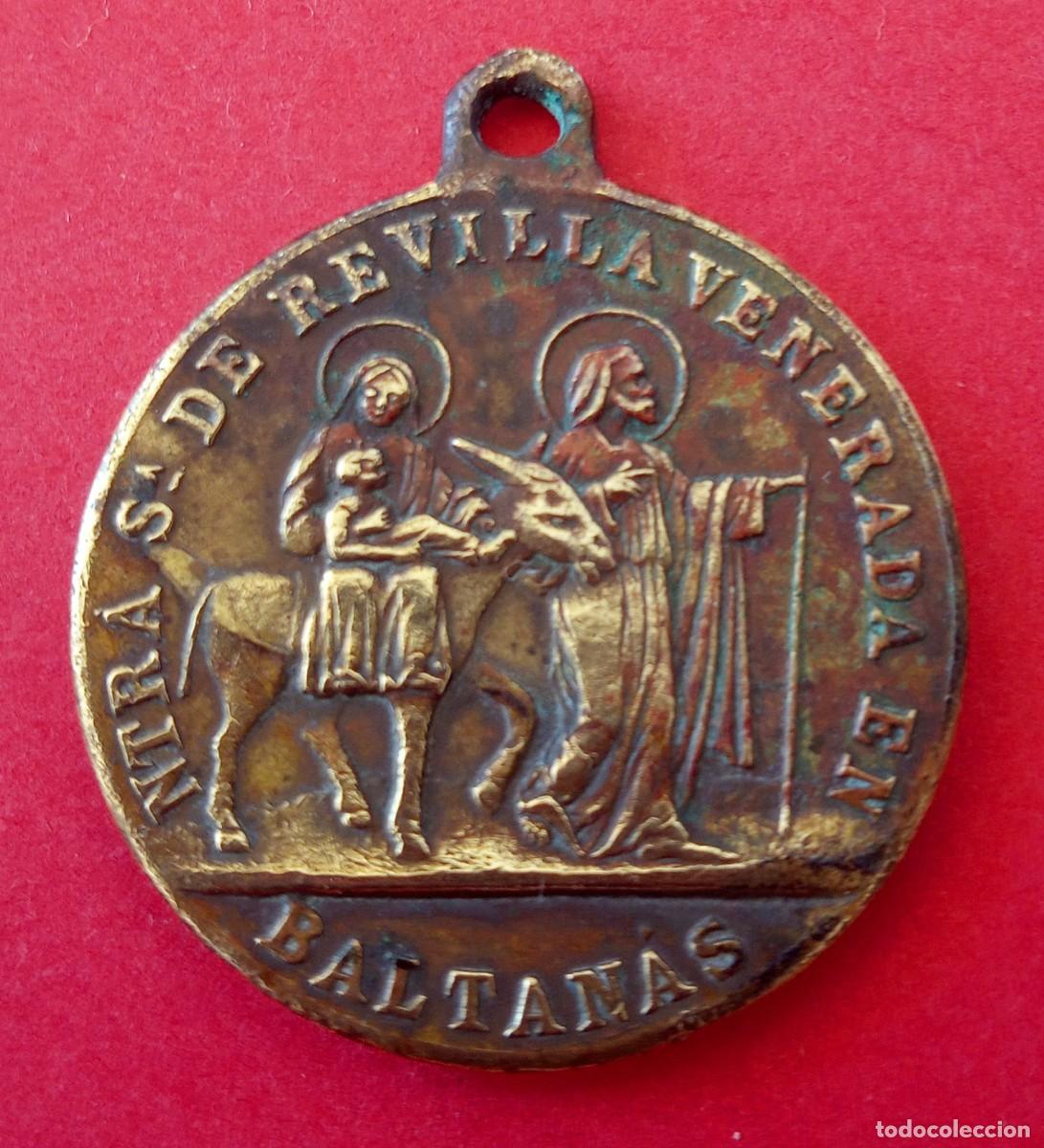 Antig&uuml;edades: Medalla Virgen de Revilla. Baltanas. Palencia. A&ntilde;o 1905. Muy Rara.