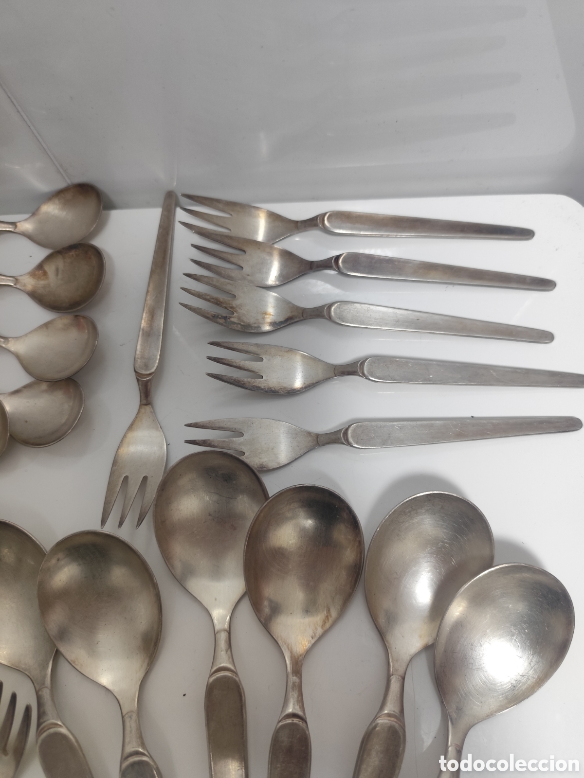 Antig&uuml;edades: Cuberter&iacute;a ba&ntilde;ada en plata - Foto 5