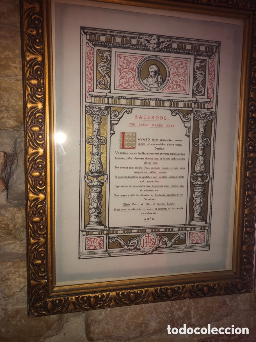 Antig&uuml;edades: Antigua sacra de altar (tablilla oraciones )