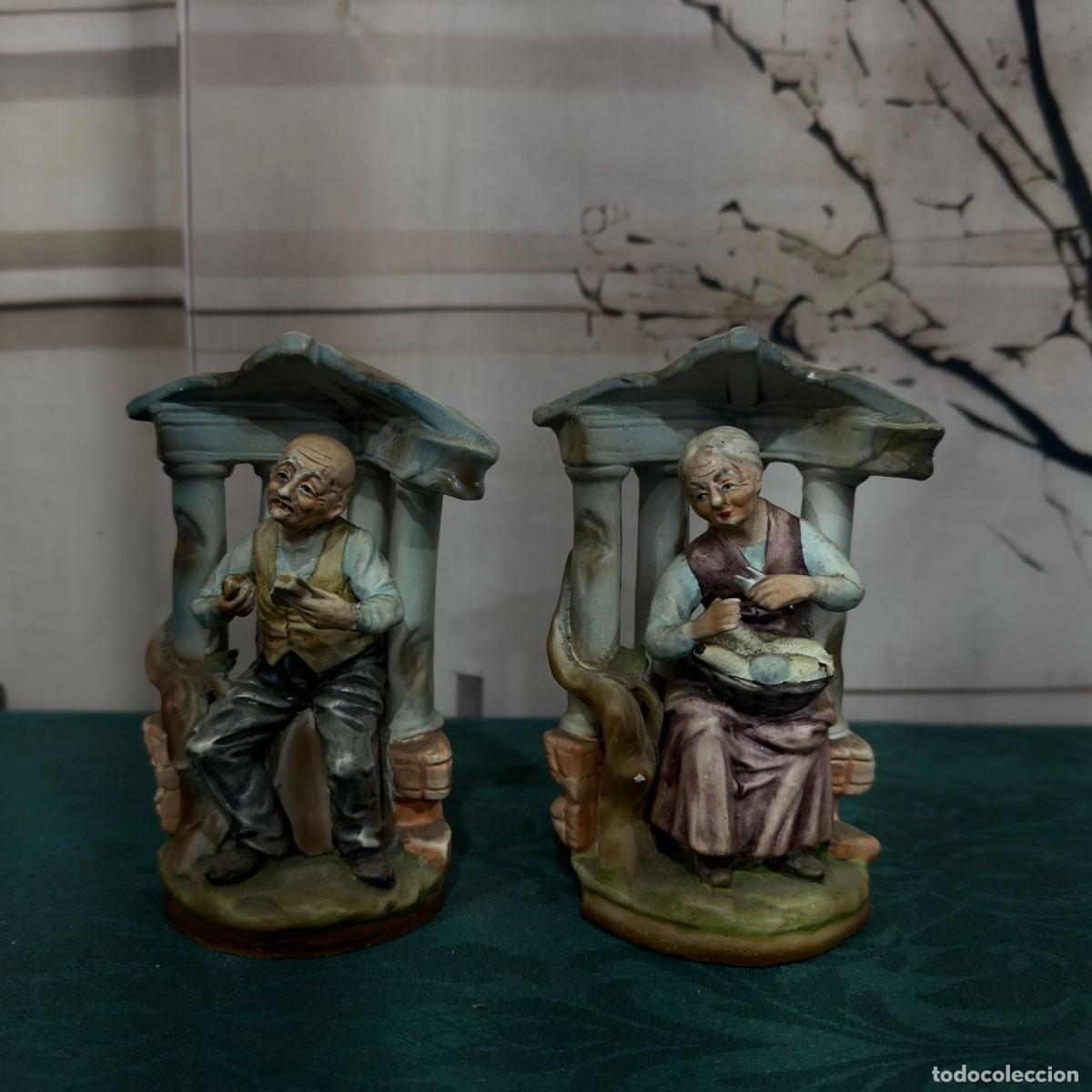 Antig&uuml;edades: Par de figuras decorativas vintage - Foto 2