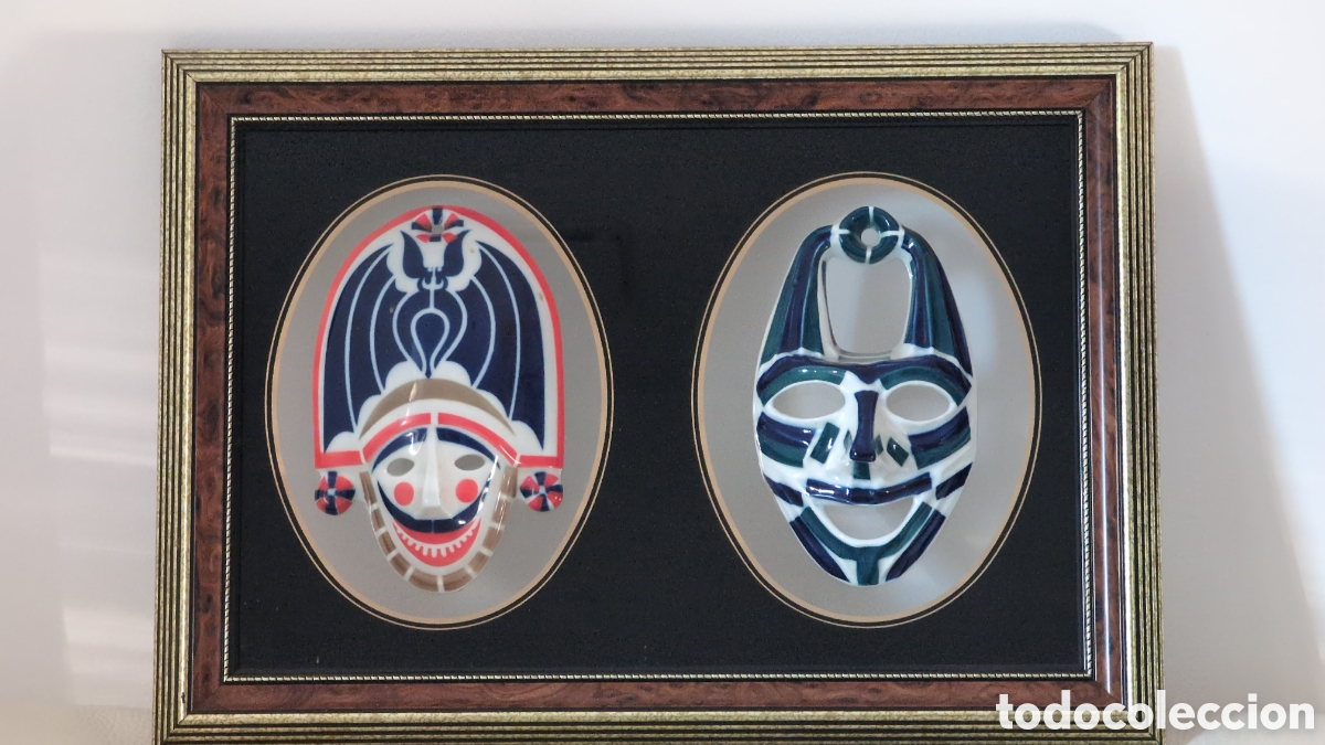 Antiques: Cuadro con m&aacute;scaras Sargadelos
