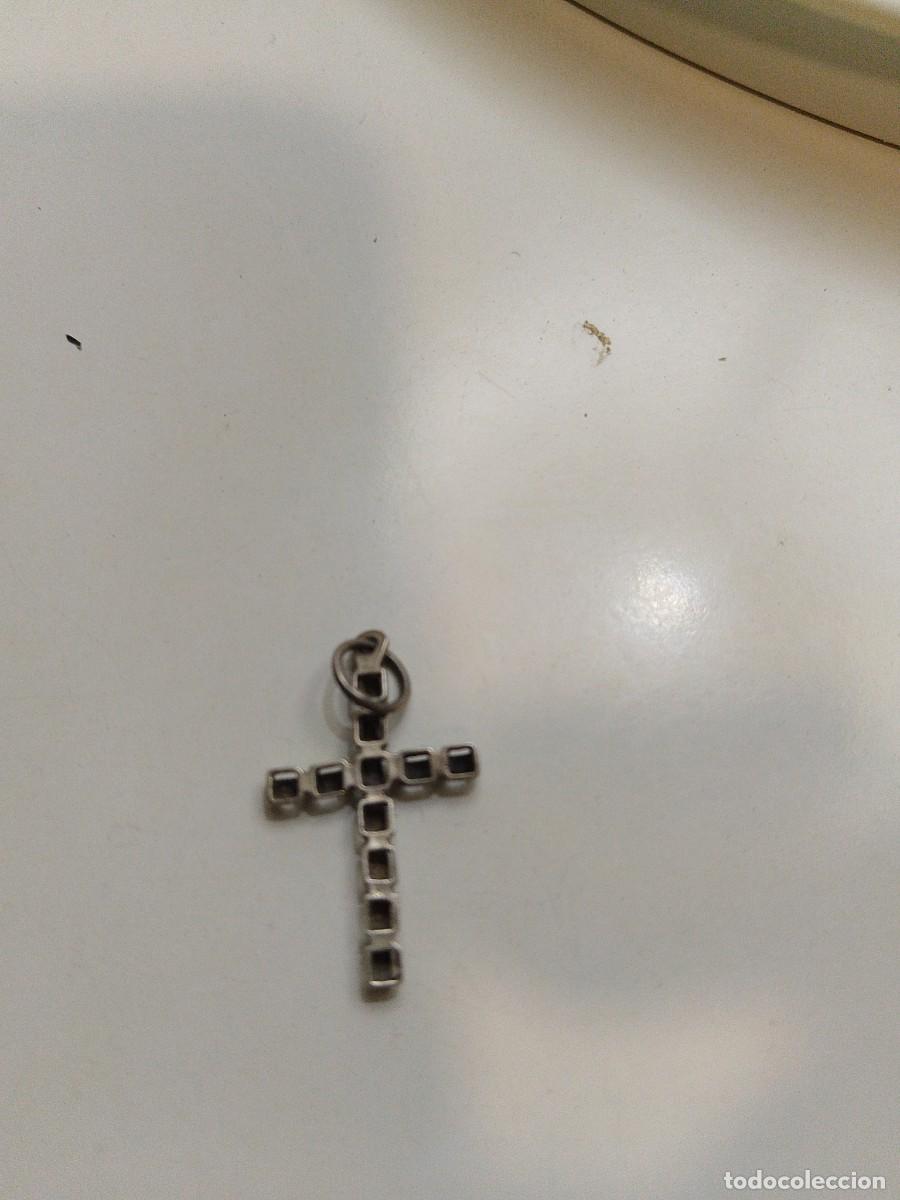 Antig&uuml;edades: Cruz de plata vintage de eslabones - Foto 2