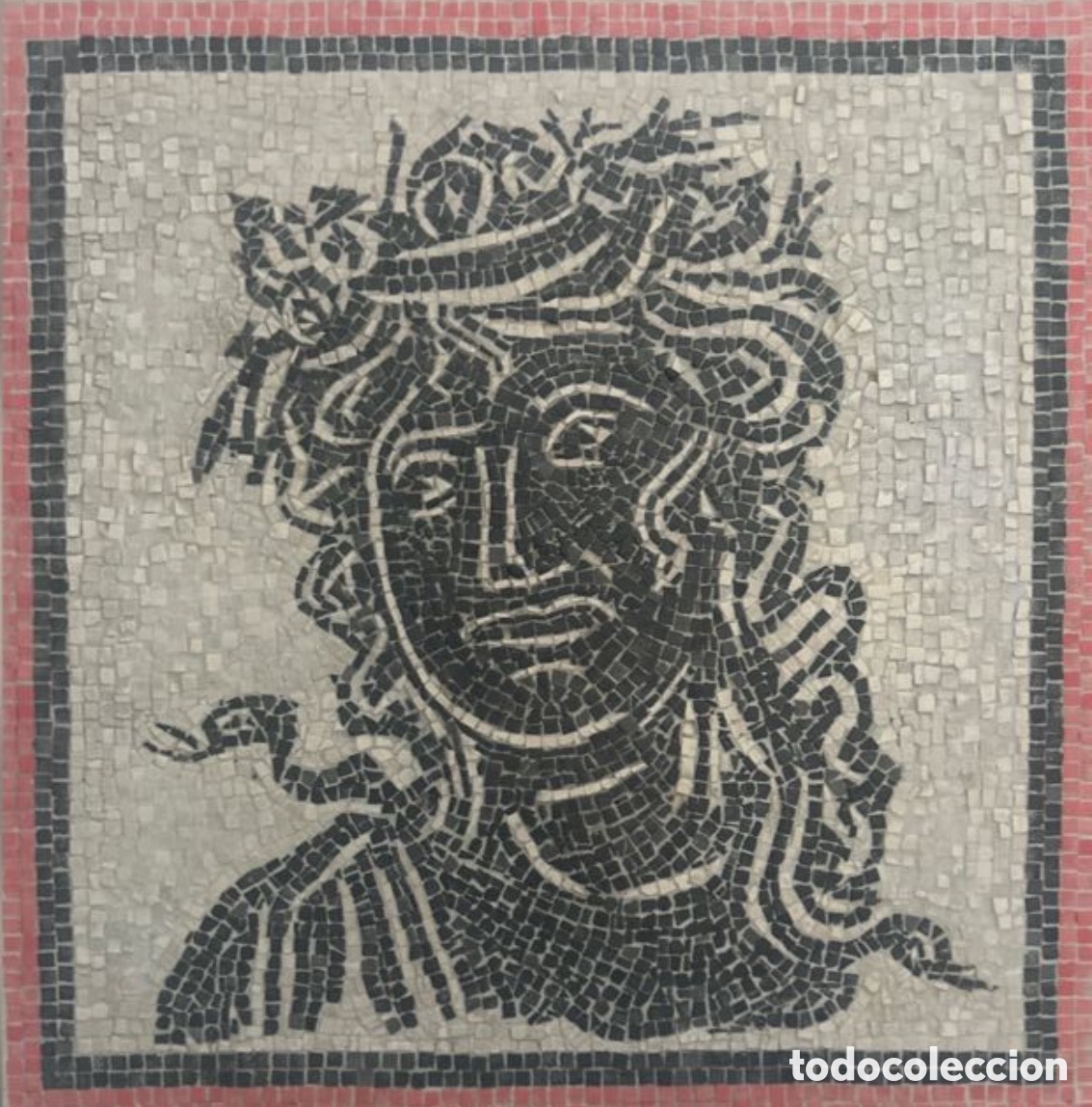 Antig&uuml;edades: Mosaico estaci&oacute;n del a&ntilde;o( medusa) 5000 teselas de 0,5 mm