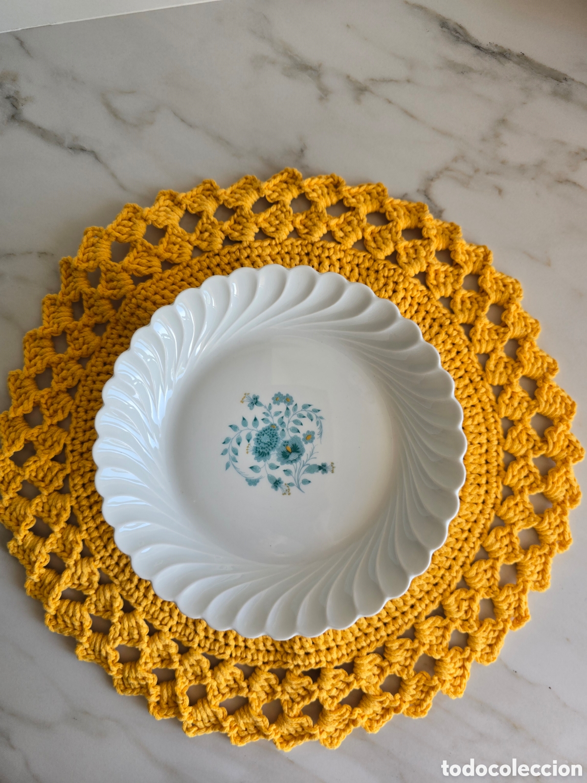 Antig&uuml;edades: Set 6 Platos Hondos Porcelana Haviland Limoges Francia - Motivo Floral