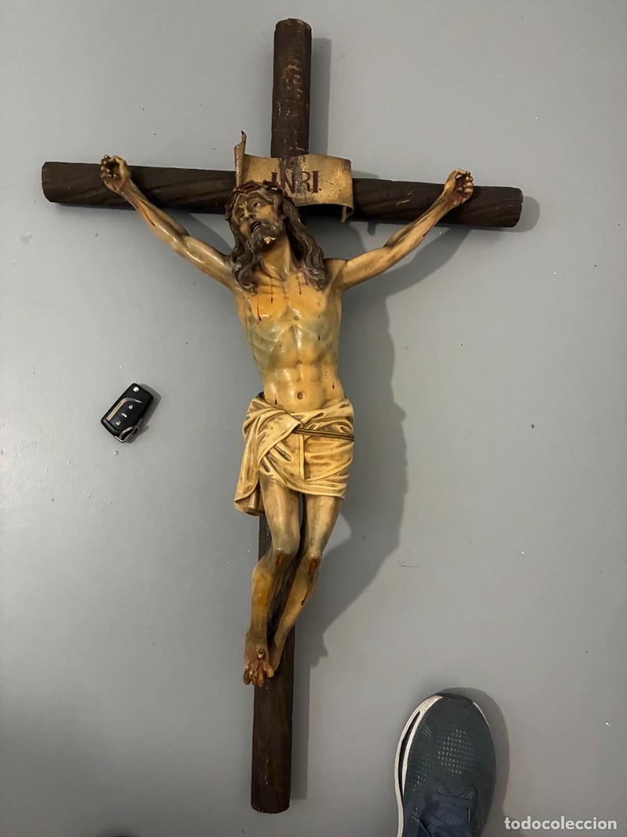 Antig&uuml;edades: IMAGEN CRISTO POLICROMO ARTE CRISTIANO OLOT