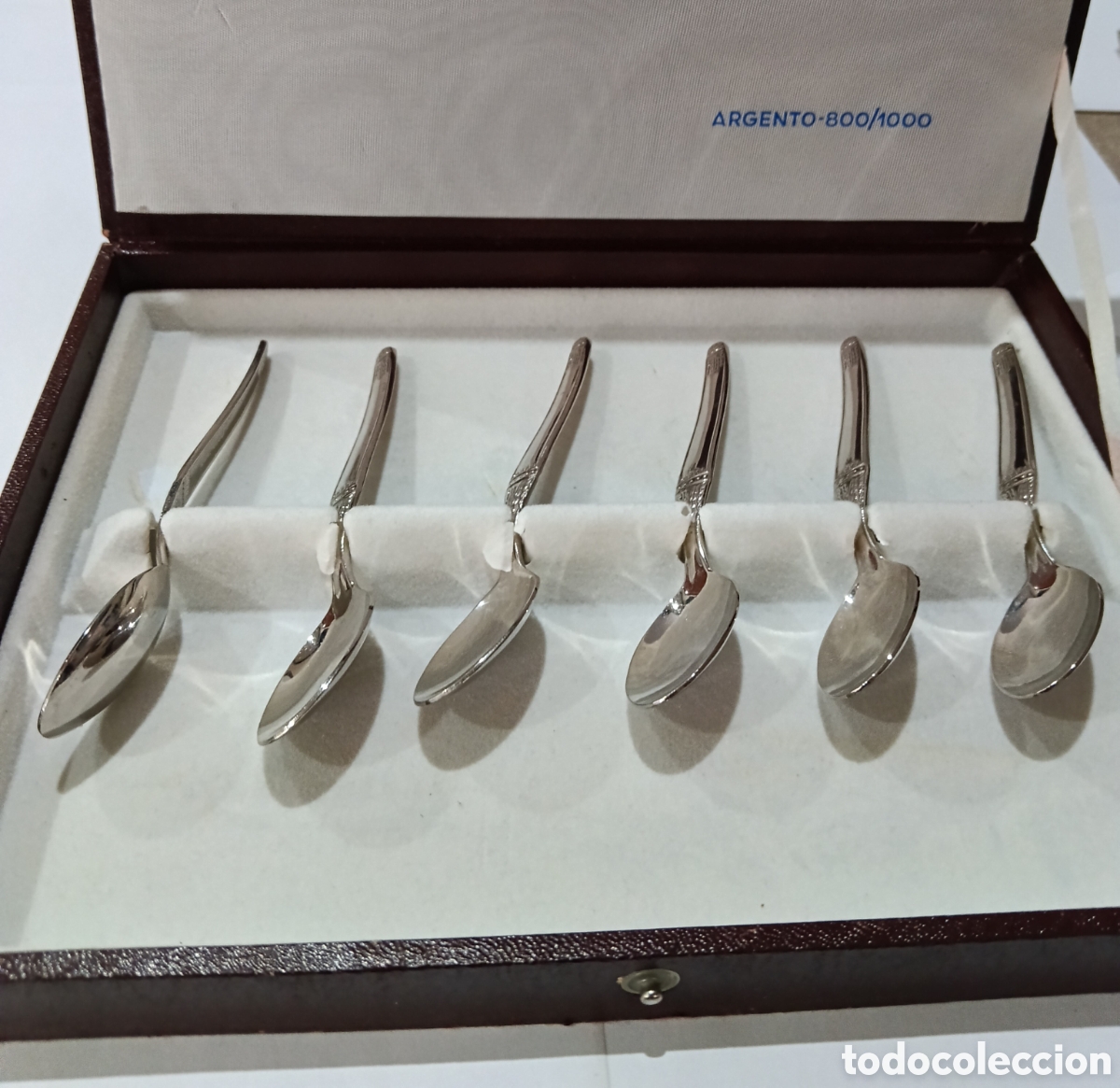 Antig&uuml;edades: Cucharas de Postre en Plata Punzonada. Peso 85 gr. - Foto 2
