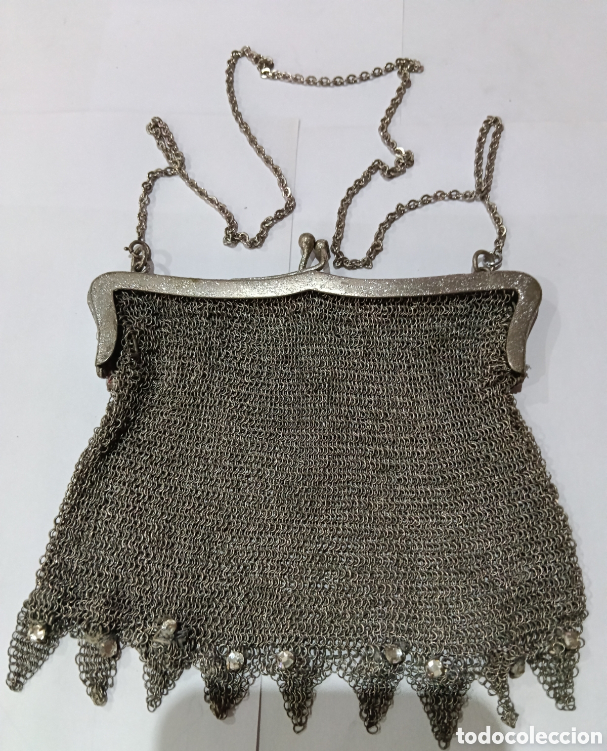 Antig&uuml;edades: Bolso Antiguo de Plata. Peso 160 gr.