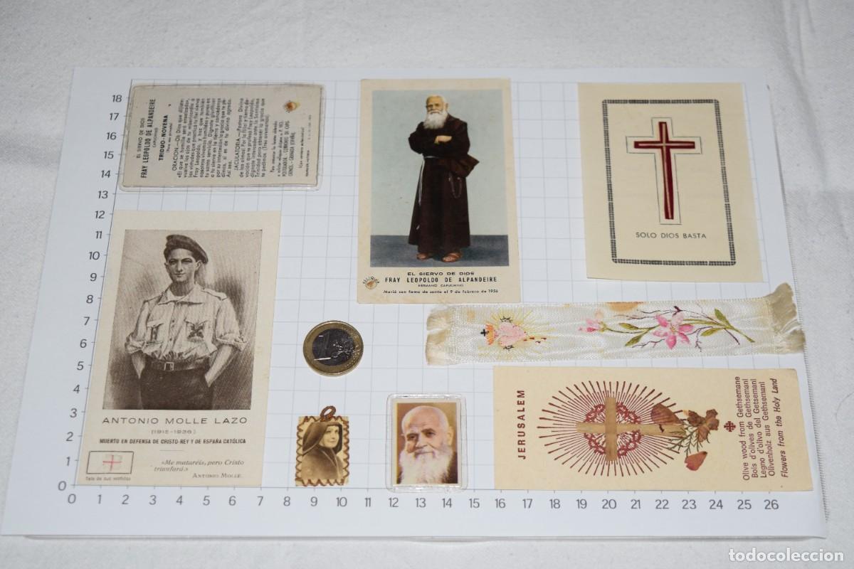 Antiques: Lote de RELIQUIAS y otras - ESTAMPAS RELIGIOSAS - Principios / Mediados 1900 - &iexcl;Mira fotos/detalles!