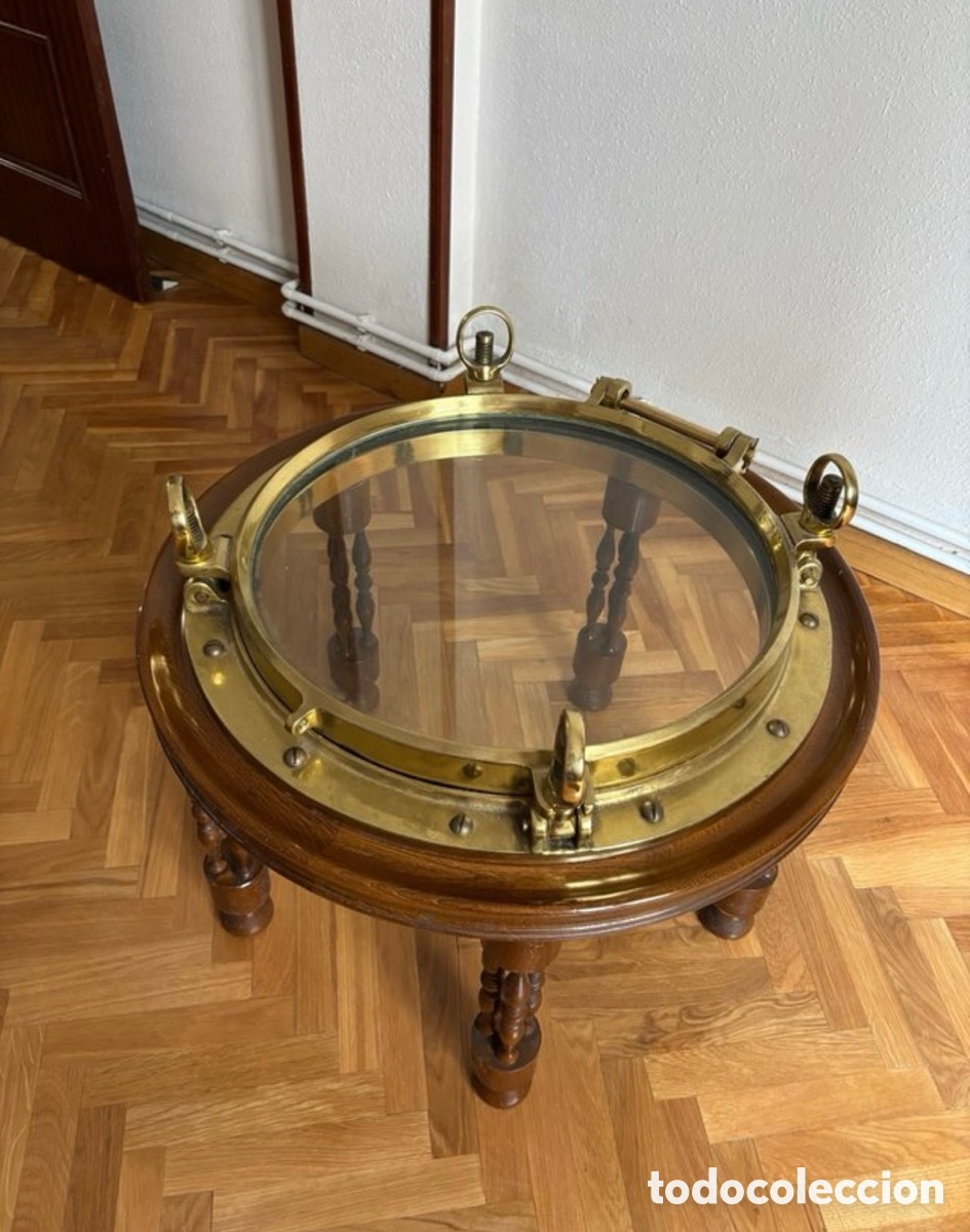 Antig&uuml;edades: MESA N&Aacute;UTICA OJO DE BUEY