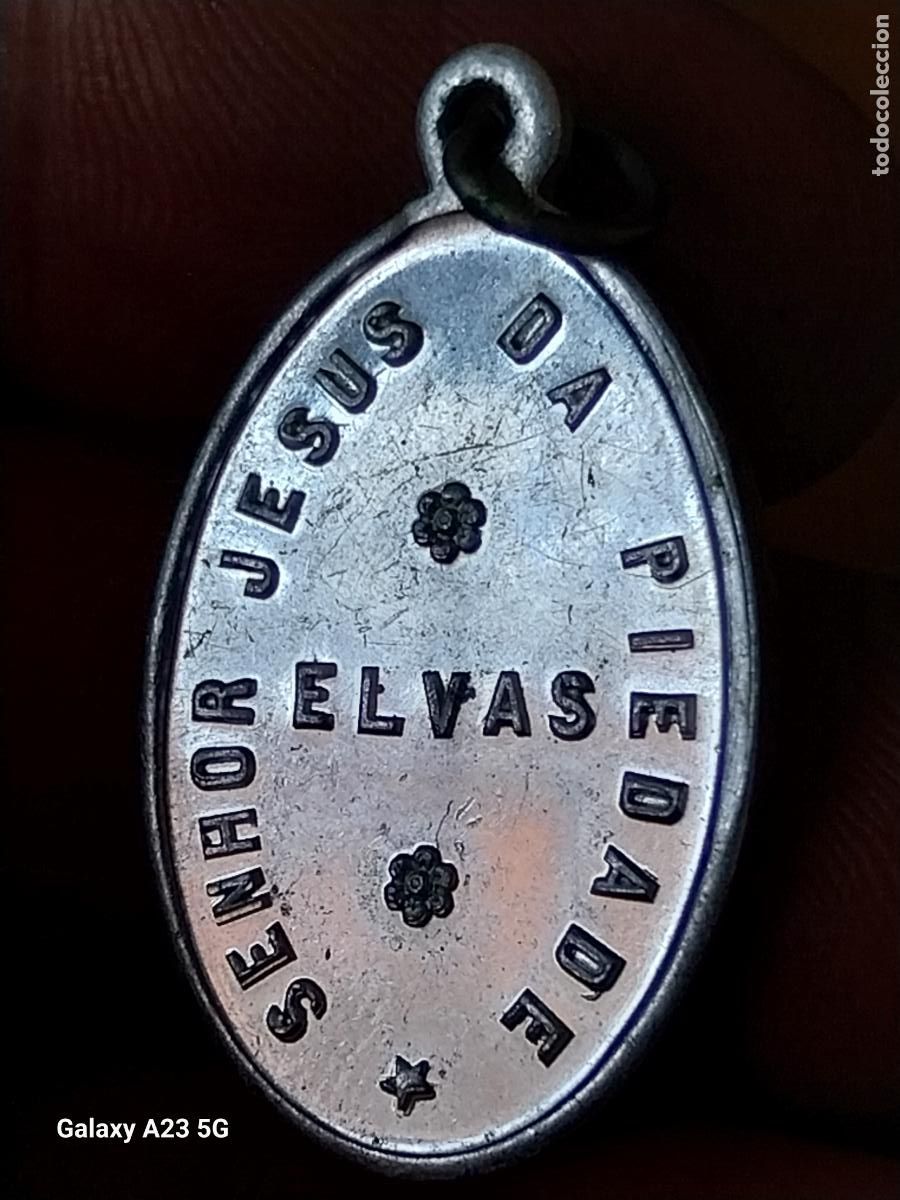 Antig&uuml;edades: ELVAS JESUS DA PIEDADE MEDALLA ALUMINIO 3.33CMS ORIGINAL VINTAGE