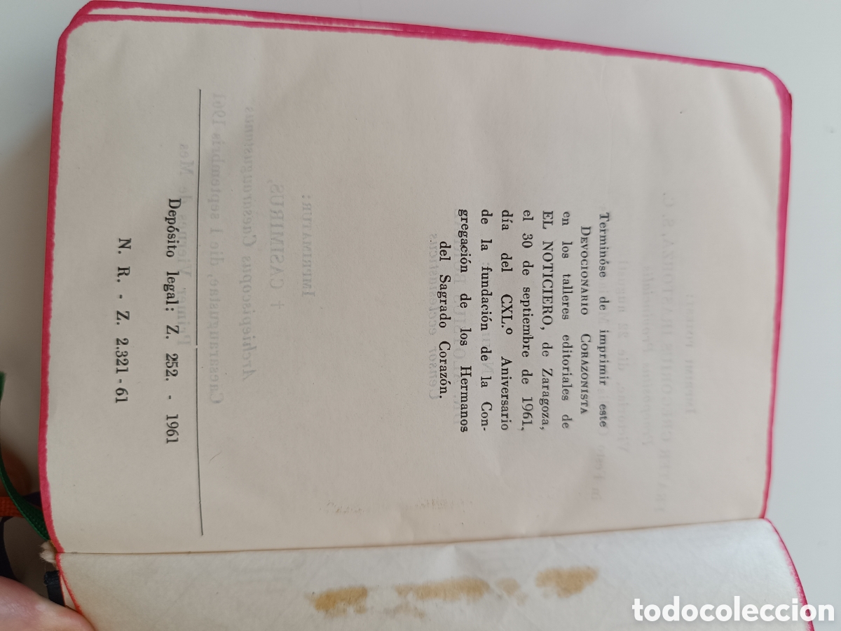 Antig&uuml;edades: Devocionario corazonista 1961 - Foto 7