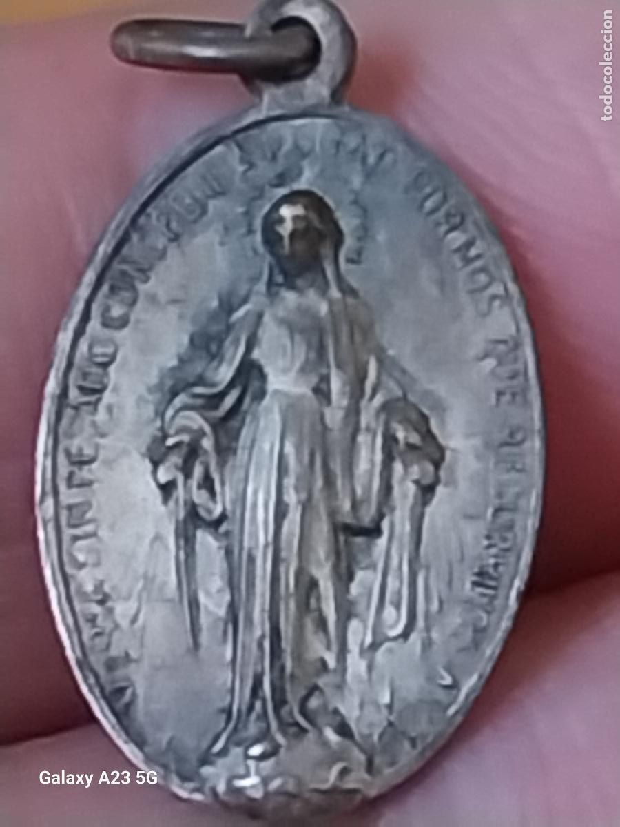 Antig&uuml;edades: PURISIMA CONCEPCION MEDALLA ANTIGUA OVALADA 2.11CMS ALTO