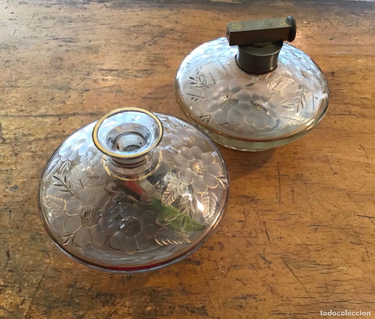 Antig&uuml;edades: JUEGO DE TOCADOR DE CRISTAL, A&Ntilde;OS 60