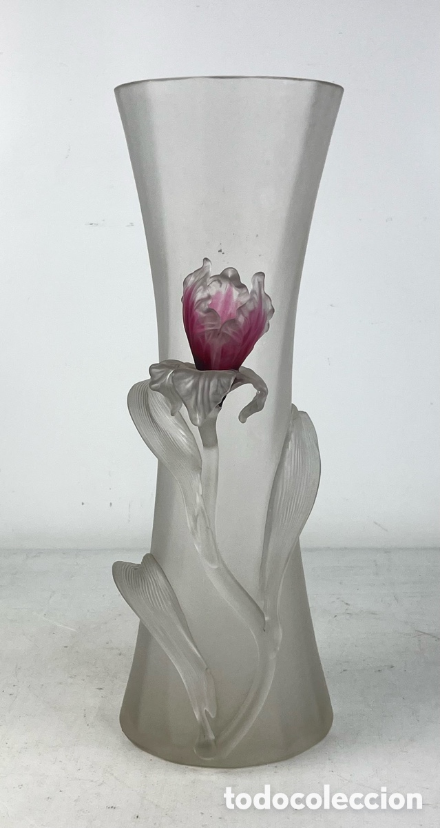 Antig&uuml;edades: JARR&Oacute;N ART NOUVEAU EN CRISTAL SOPLADO. 41 CM