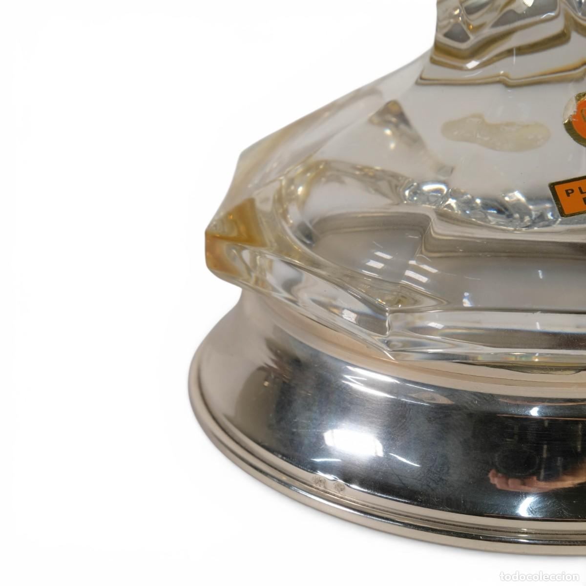 Antig&uuml;edades: Candelabro de 3 luces en cristal con base en plata de ley - Foto 3