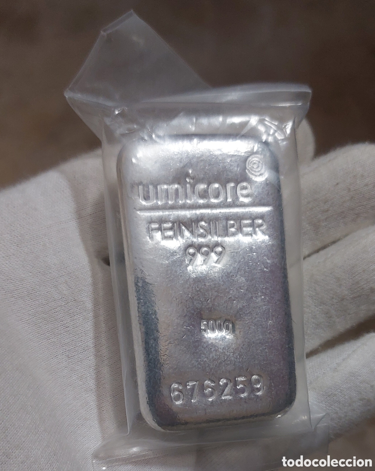 Antig&uuml;edades: Lingote plata 999 Umicore 500g