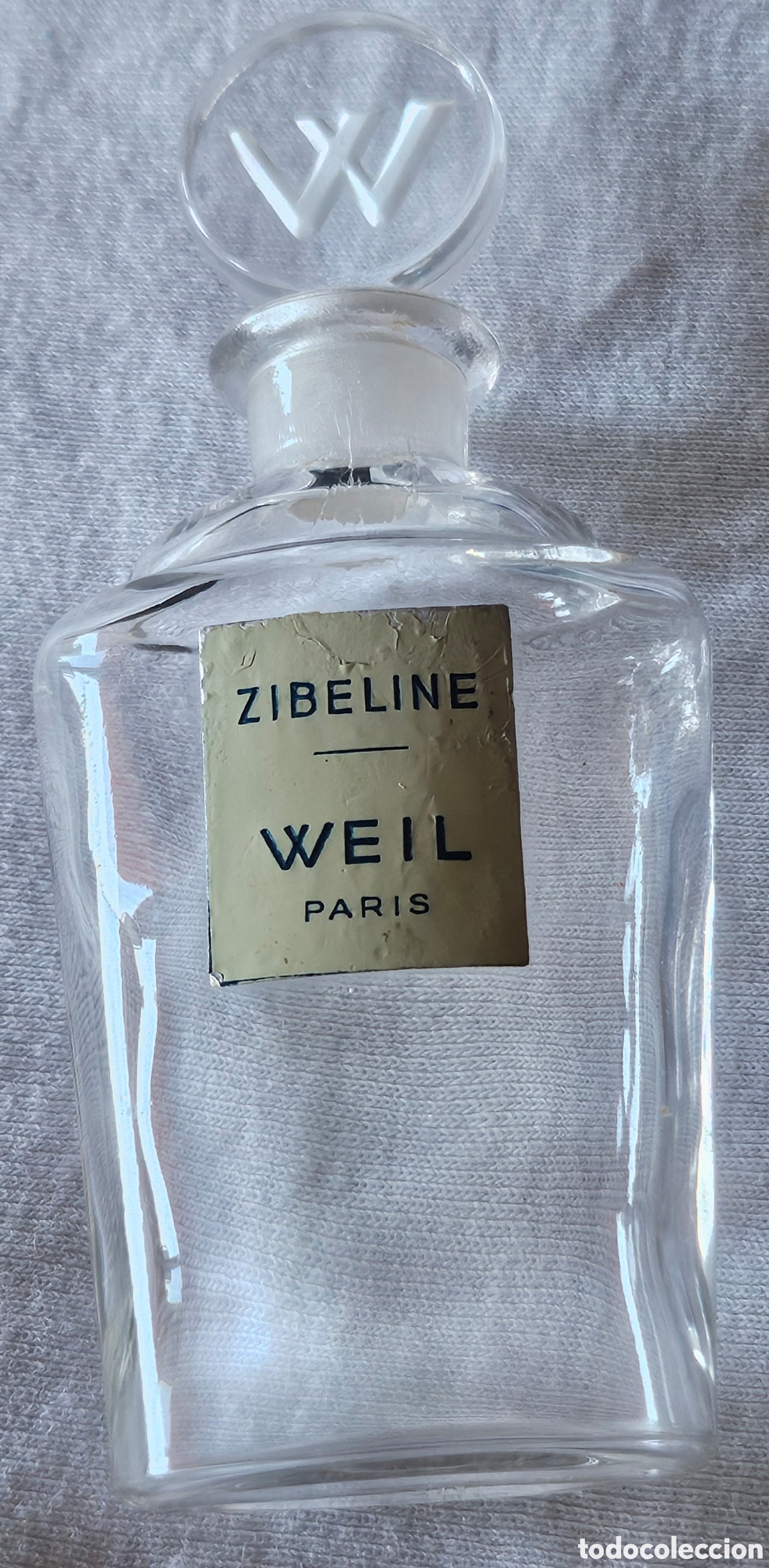 Antig&uuml;edades: Frasco Vintage Zibeline de Parfums Weil Paris (A&ntilde;os 50)