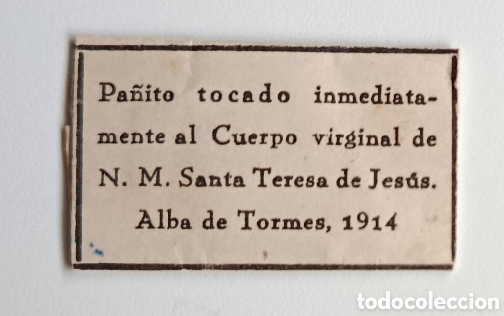 Antig&uuml;edades: ANTIGUA RELIQUIA SANTA TERESA DE JESUS ALBA DE TORMES (SALAMANCA) MONASTERIO CARMELITAS DESCALZAS