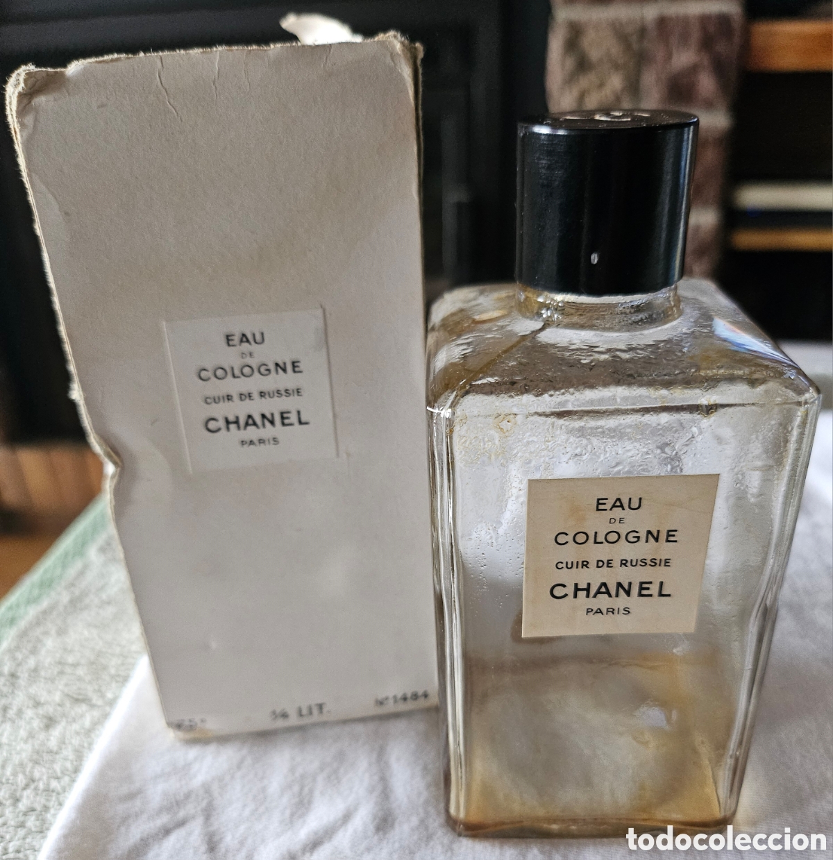 Antig&uuml;edades: Antiguo Frasco Chanel Cuir de Russie 250ml (Con Caja) - Vintage