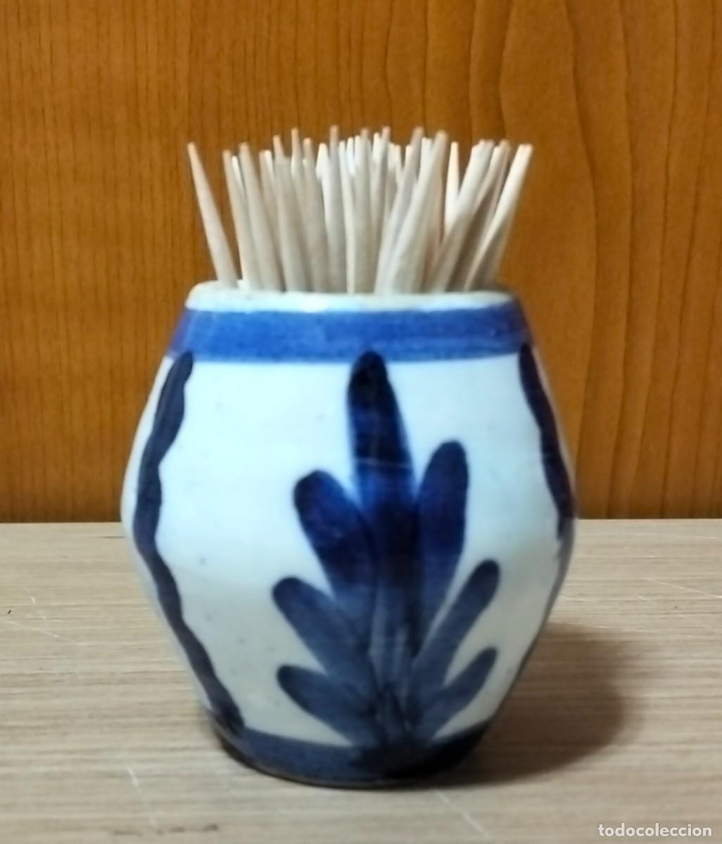 Antig&uuml;edades: Palillero. Cer&aacute;mica Manises, antiguo.