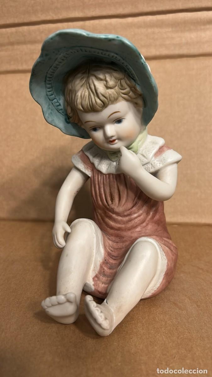 Antig&uuml;edades: FIGURA DE CERAMICA DE NI&Ntilde;O DE 16 CMS. DE ALTURA
