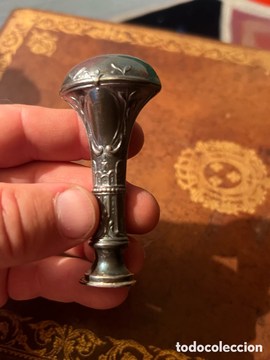 Antig&uuml;edades: Precioso sello cu&ntilde;o para lacre en plata art d&eacute;co