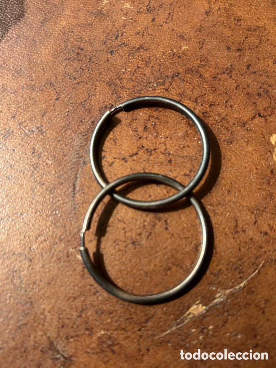 Antig&uuml;edades: Pareja de pendientes en plata